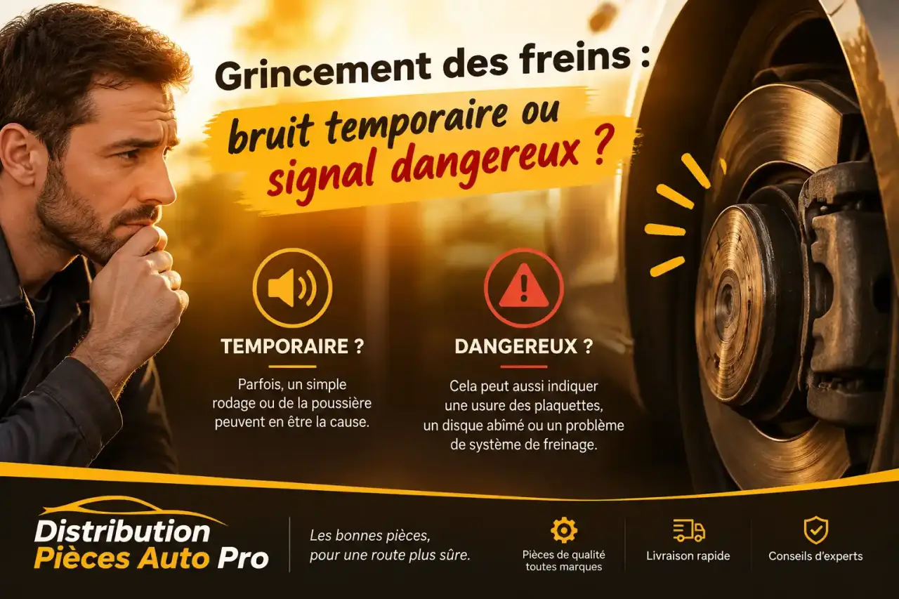 Grincement des freins : bruit temporaire ou signal dangereux ?